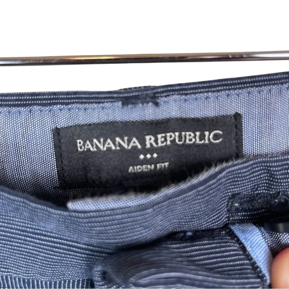MJ195 Men’s Banana Republic AIDEN Fit Pinstripe Business Dress Pants 35x32